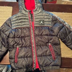 Jordan Black and Red Puffer Jacket